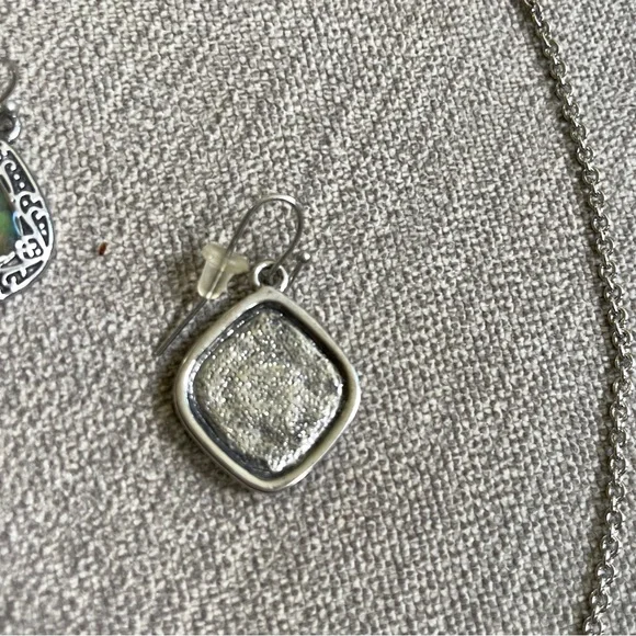 Abalone Necklace and Earrings Set. B - Picture 6 of 8